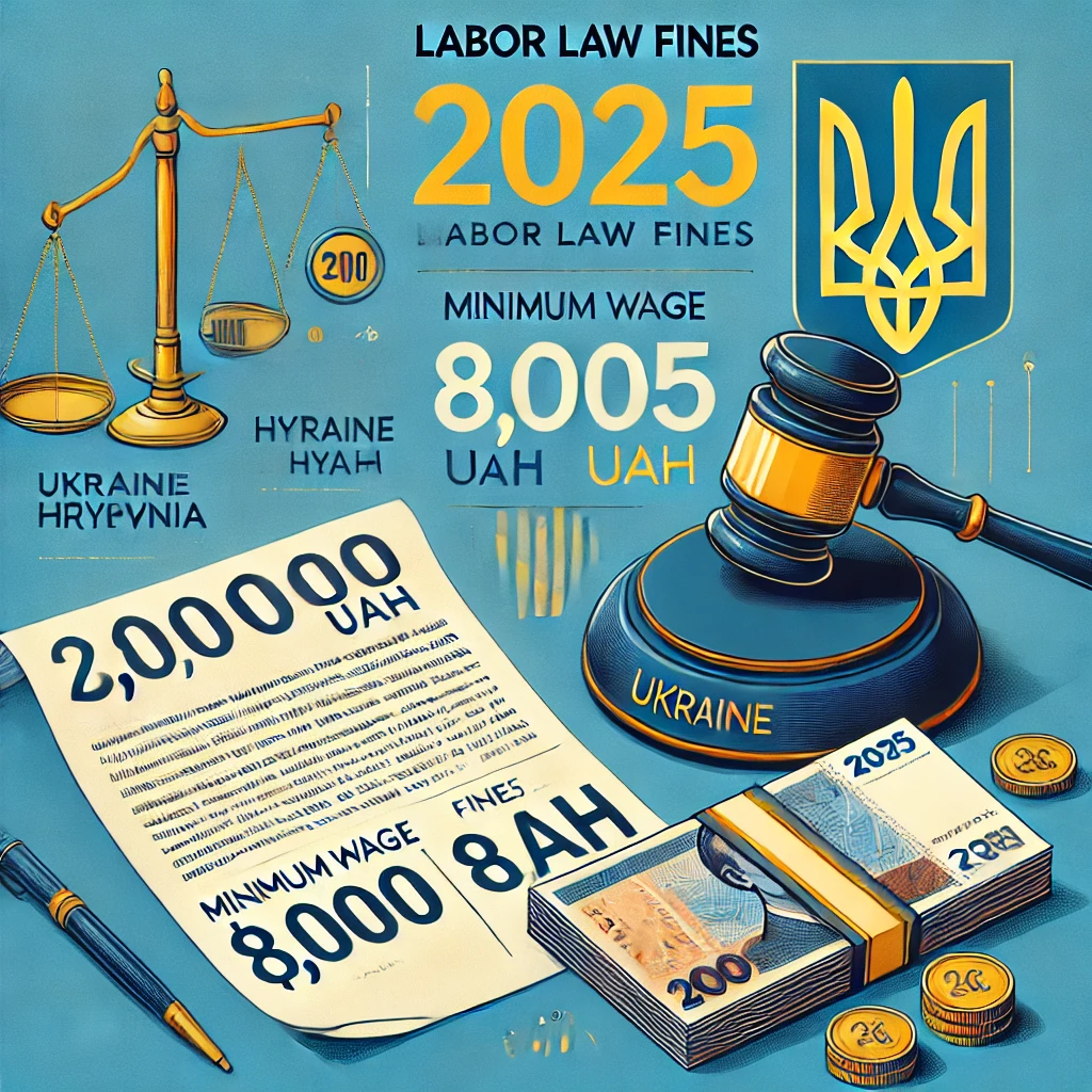 Штрафи 2025 за порушення трудового законодавства